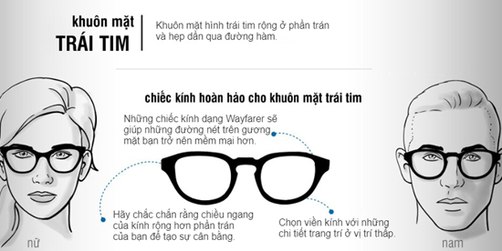 Chọn kính râm cho nam khuôn mặt hình trái tim